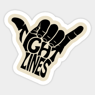 Tight Lines - Black Sticker